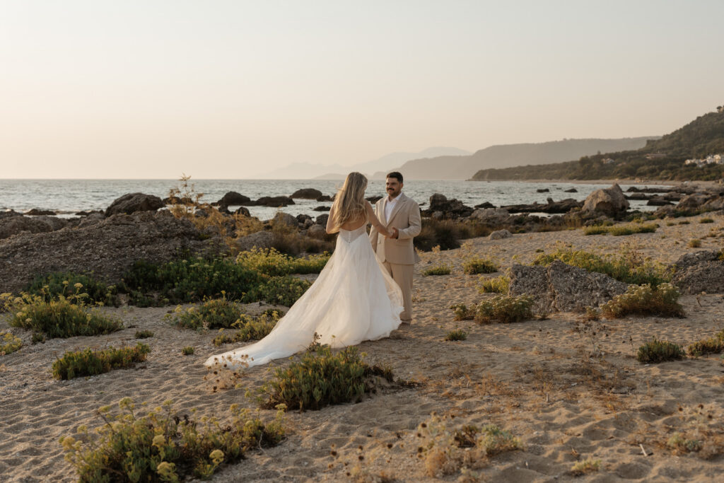 Destination elopement in Epirus Greece by the sea