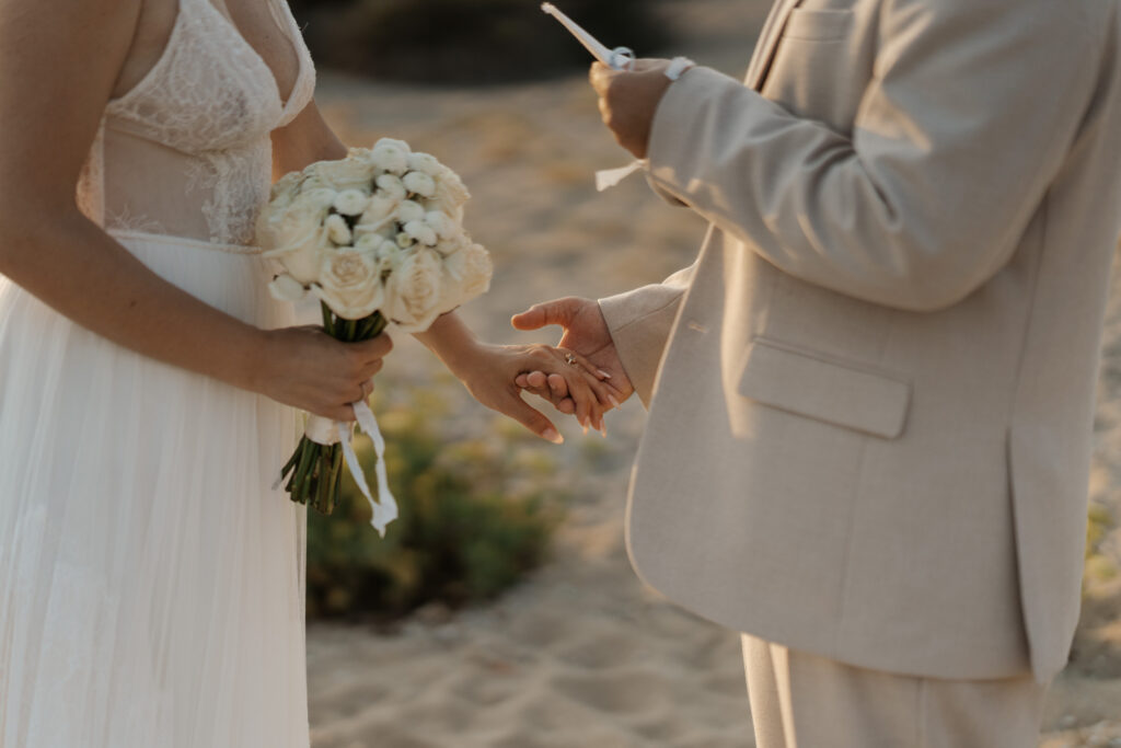 Preveza Greece elopement photographer capturing couple on the beach